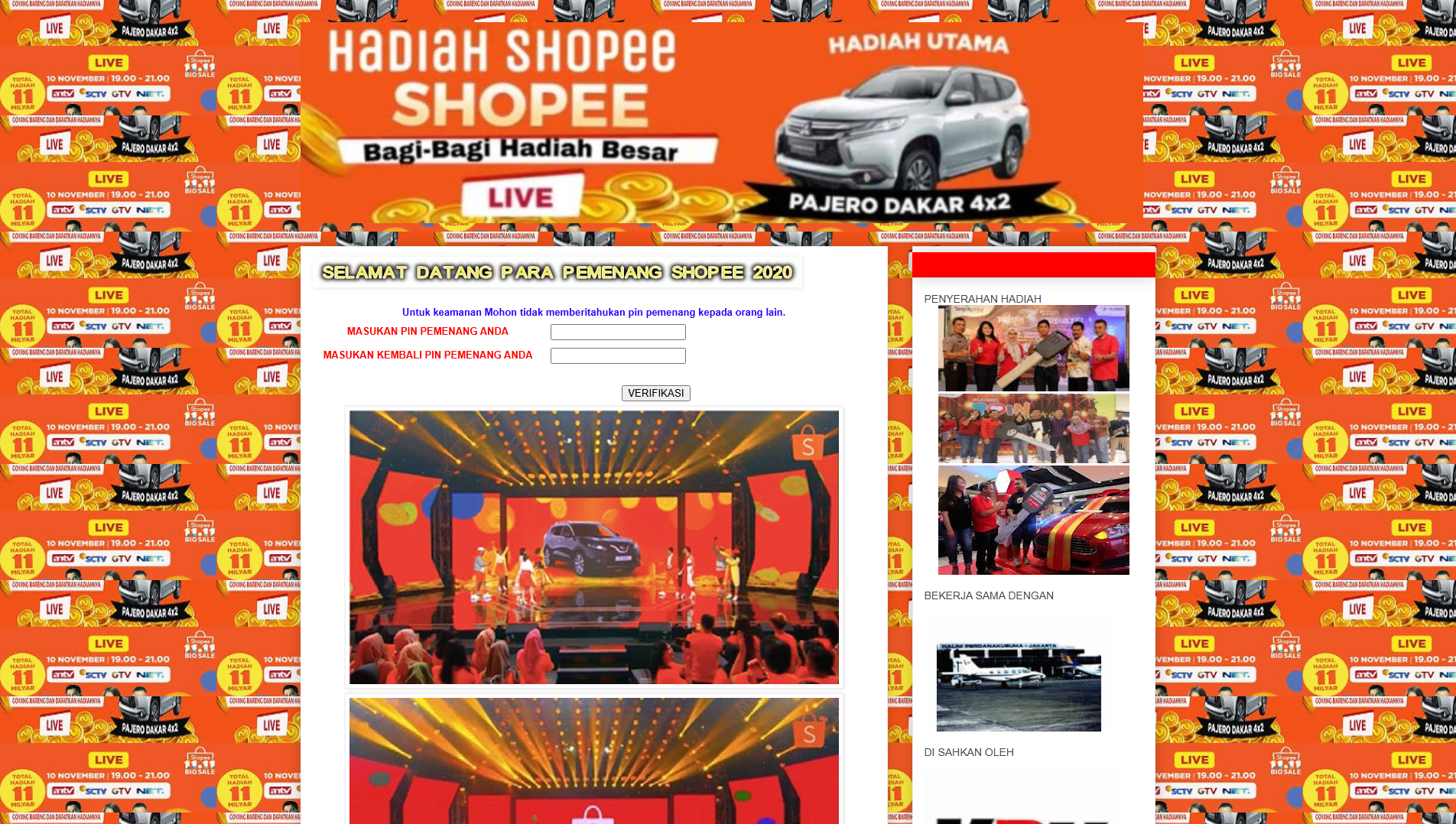 Stored capture of infopemenang-shopee39.blogspot.com