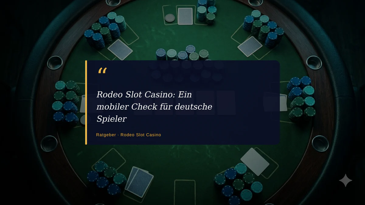 Rodeo Slot Casino: Ein mobiler Check für deutsche Spieler