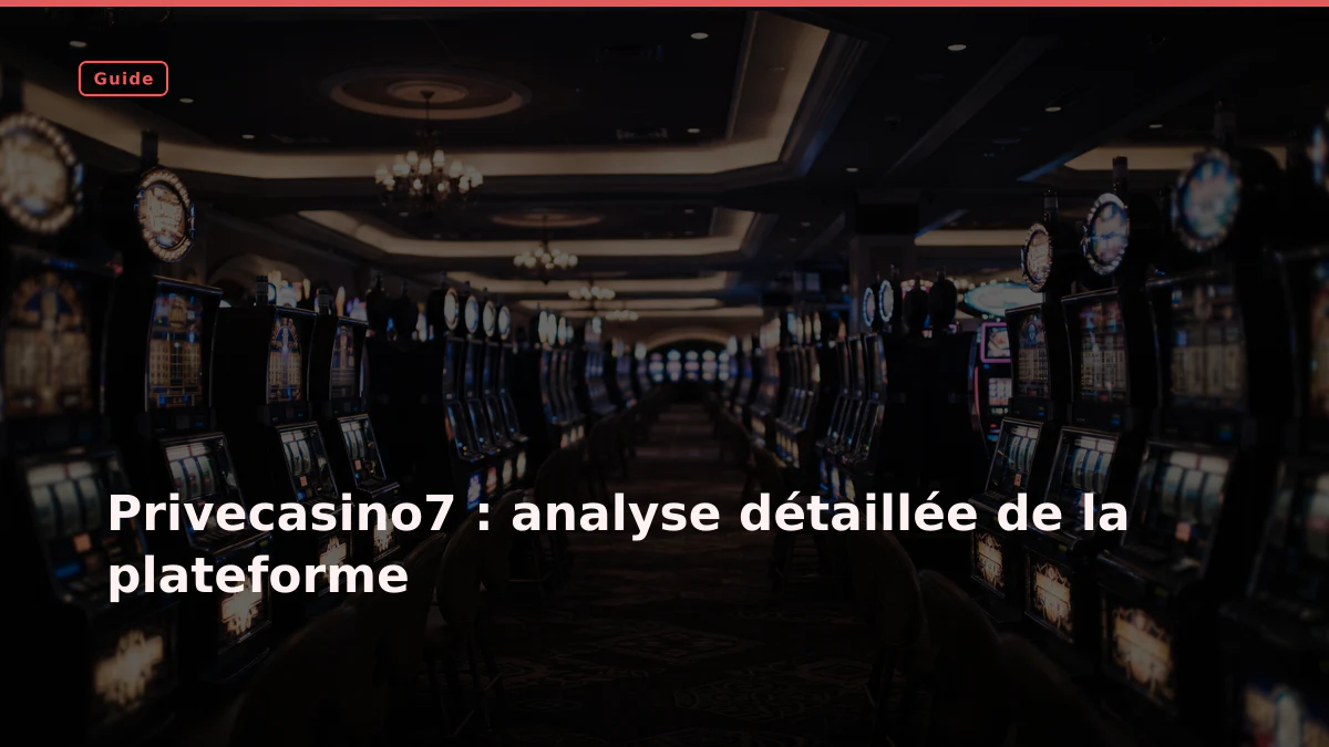 Privecasino7 : analyse détaillée de la plateforme