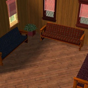 Plaid-Futon-Sofa-Set