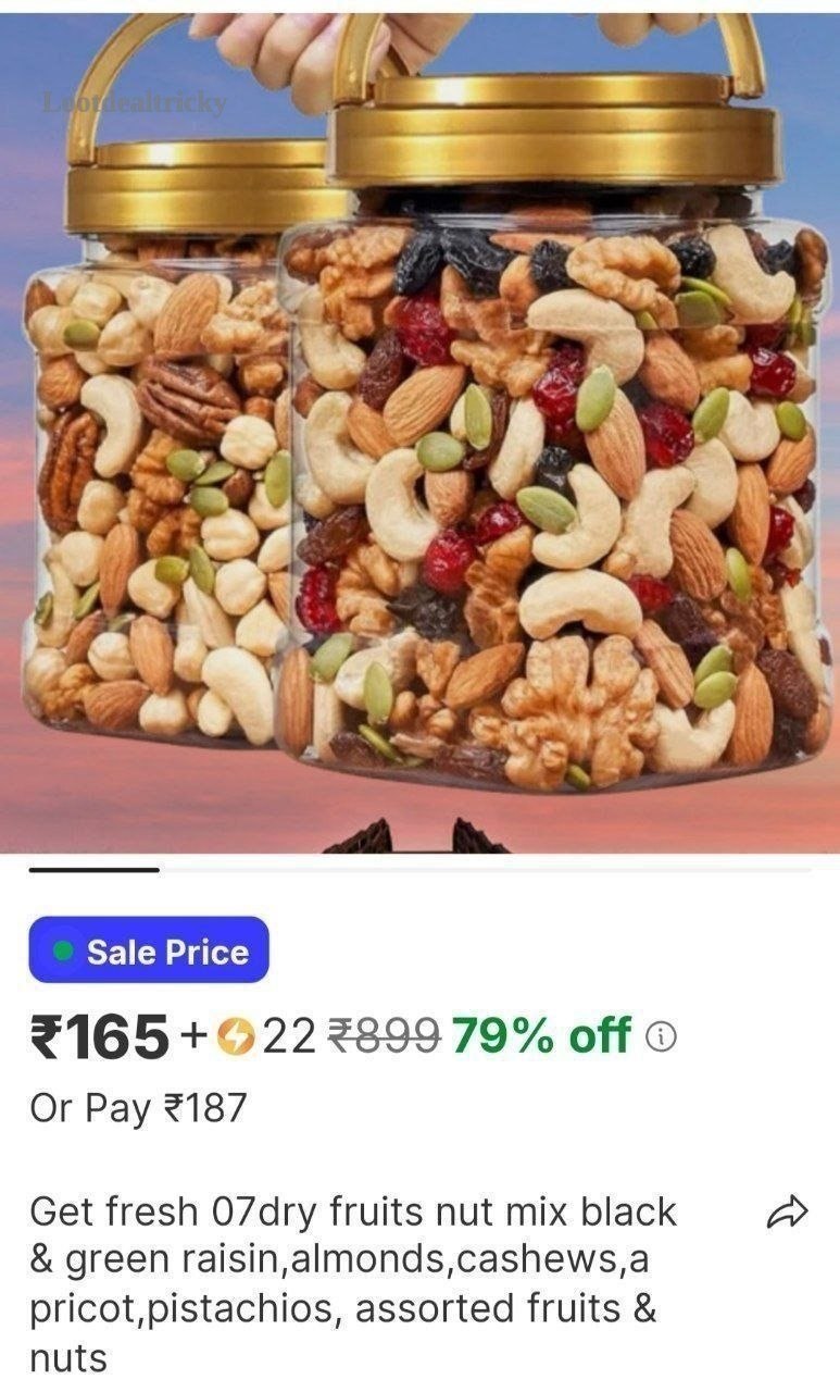165 Dry Fruits – Just ₹165 | Huge Savings Offer 165 Dry Fruits – Just ₹165 | Huge Savings Offer