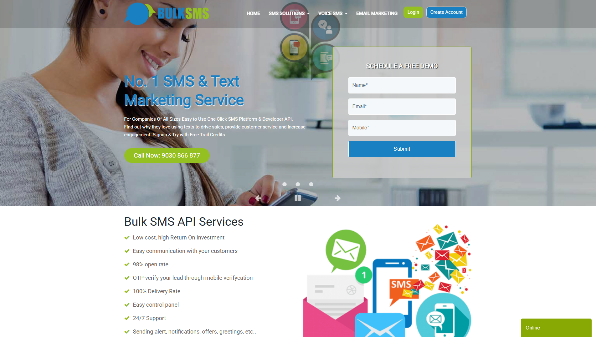 Stored capture of bulksms.services