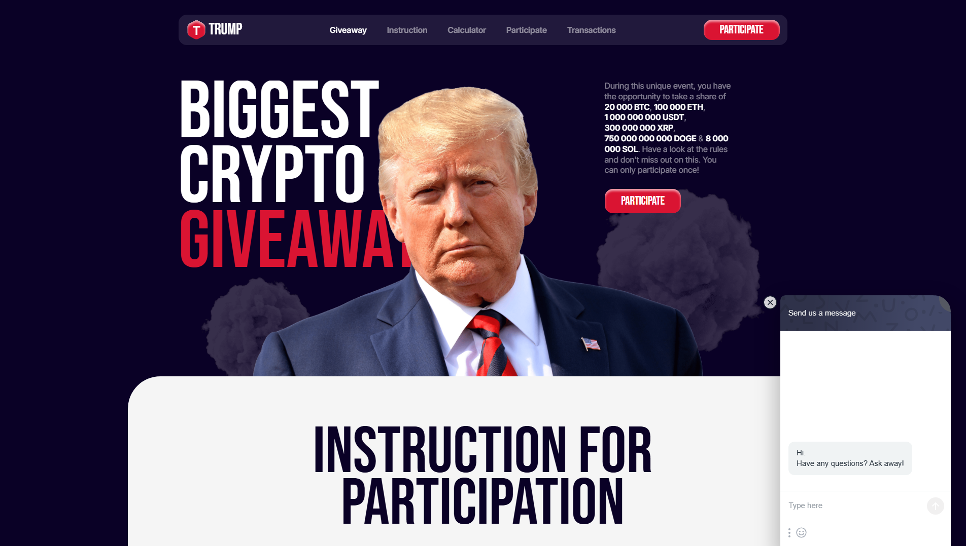 Stored capture of trump-donald.org