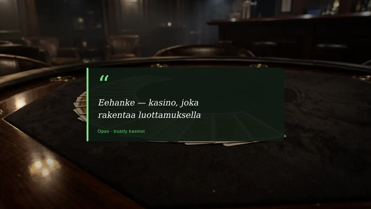 Eehanke — kasino, joka rakentaa luottamuksella
