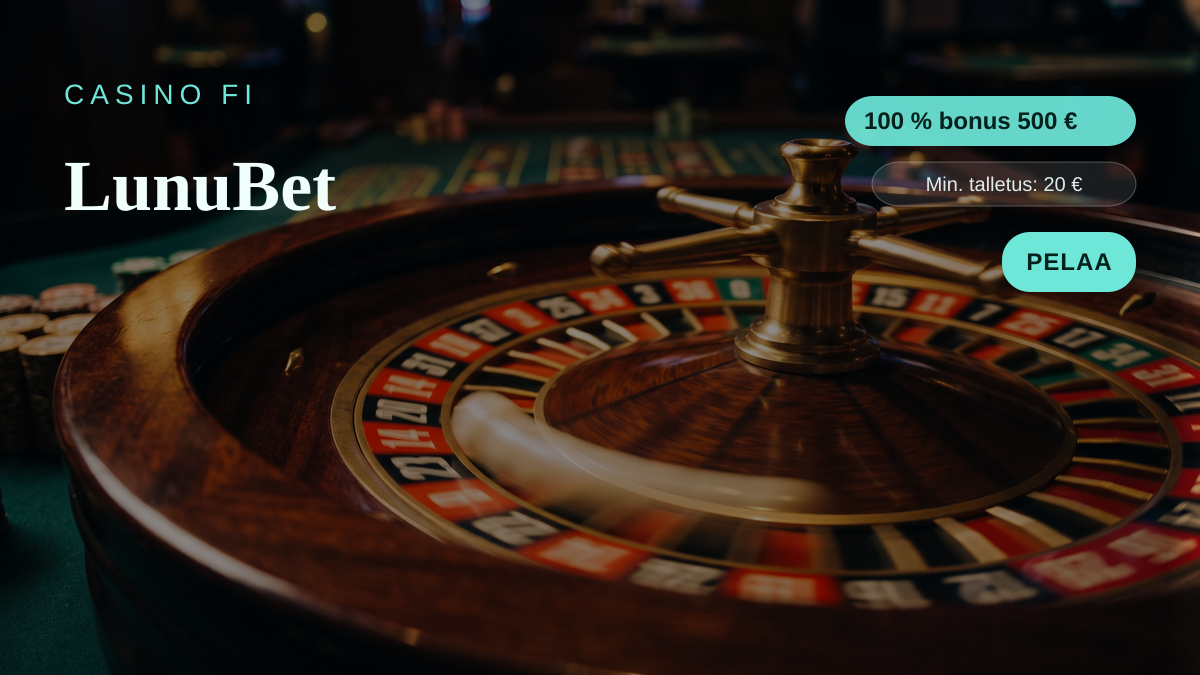 LunuBet kasino — tervetuliaisbonus 100 % bonus 500 € + 200 FS, maksutavat: Visa, Mastercard, Skrill, Neteller, Paysafecard LunuBet kasino — tervetuliaisbonus 100 % bonus 500 € + 200 FS, maksutavat: Visa, Mastercard, Skrill, Neteller, Paysafecard