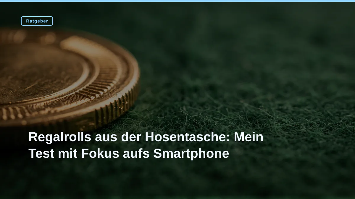 Regalrolls aus der Hosentasche: Mein Test mit Fokus aufs Smartphone