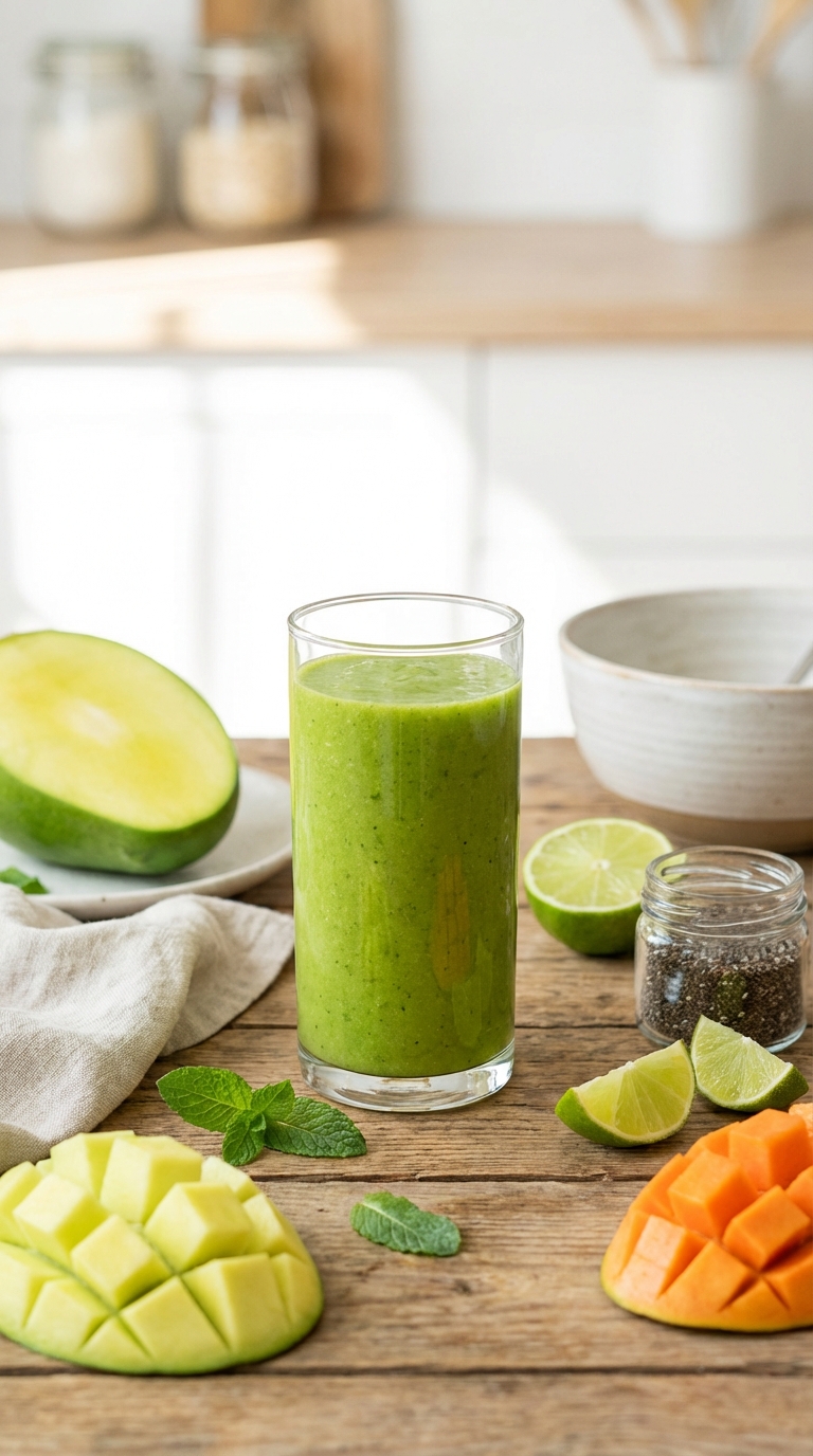 3. Green Mango and Papaya Detox Blend — Energizing Morning Boost