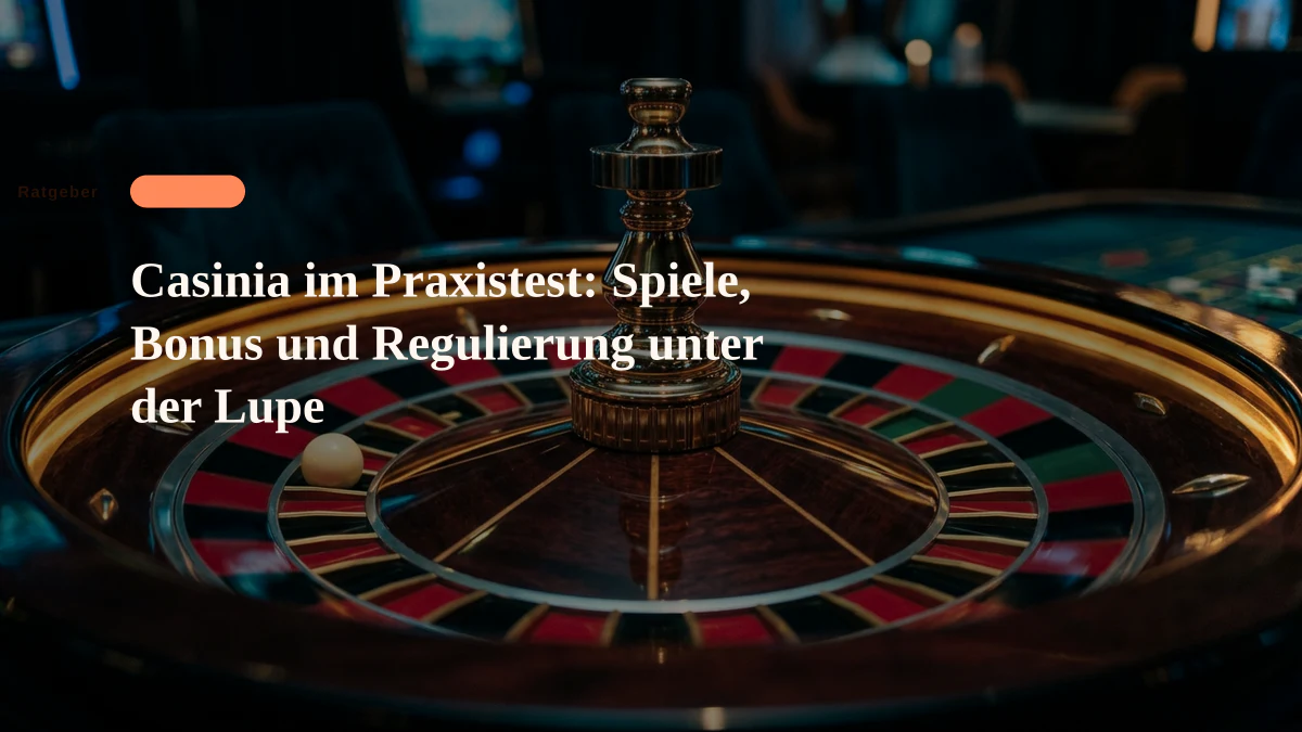 Casinia im Praxistest: Spiele, Bonus und Regulierung unter der Lupe