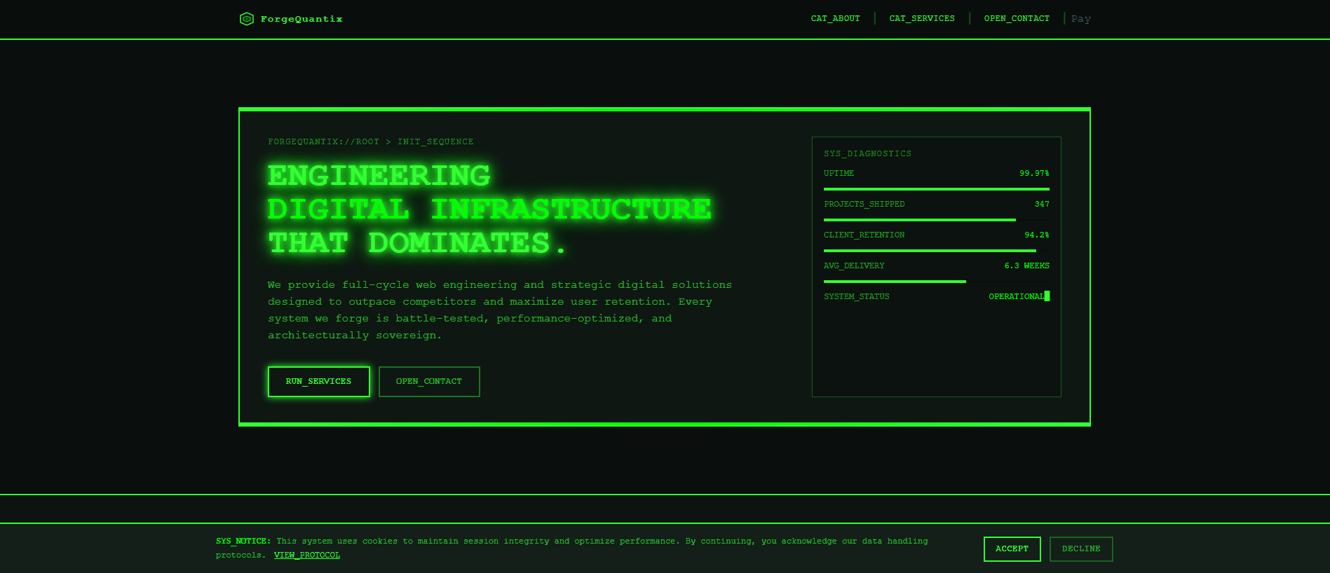 Forensic screenshot of forgequantix.com showing the phishing page layout