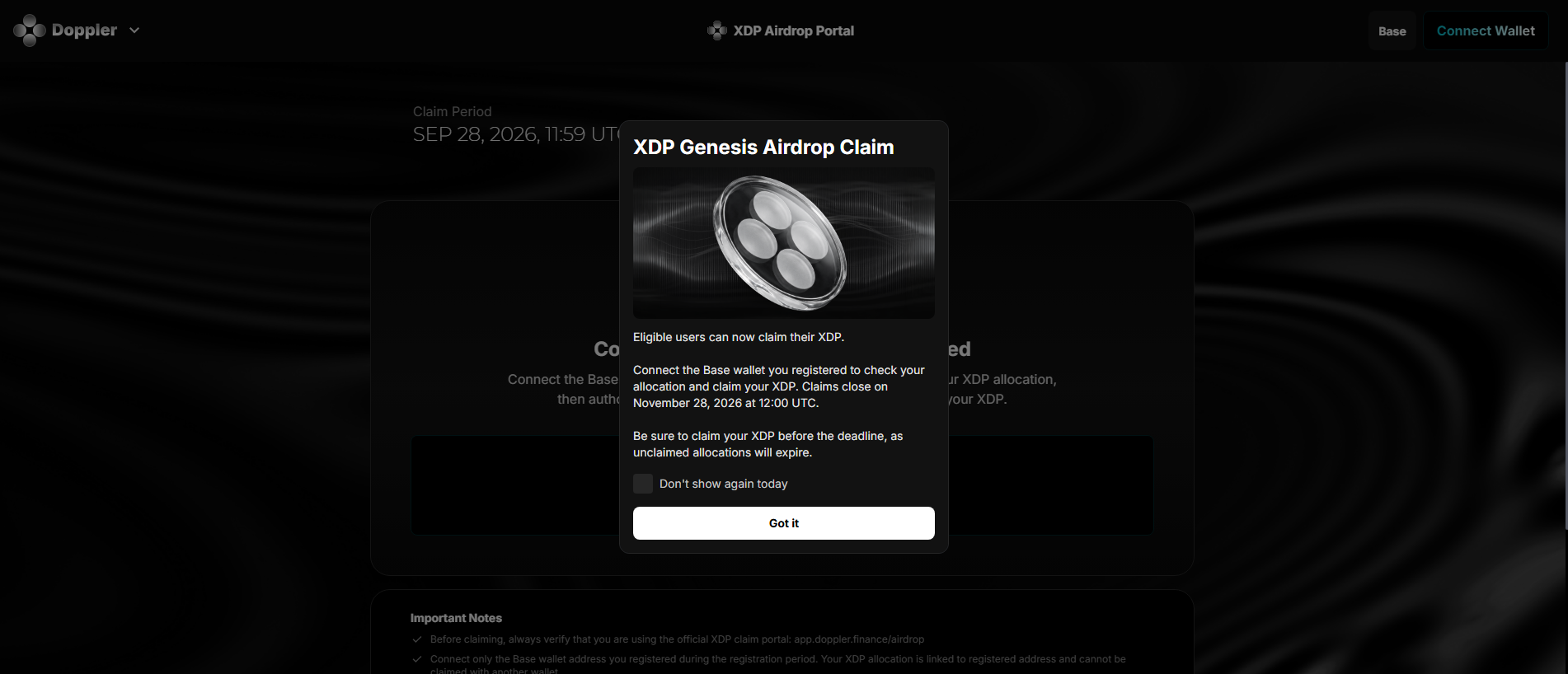 Stored capture of airdrop-dopplerfinance.cyou