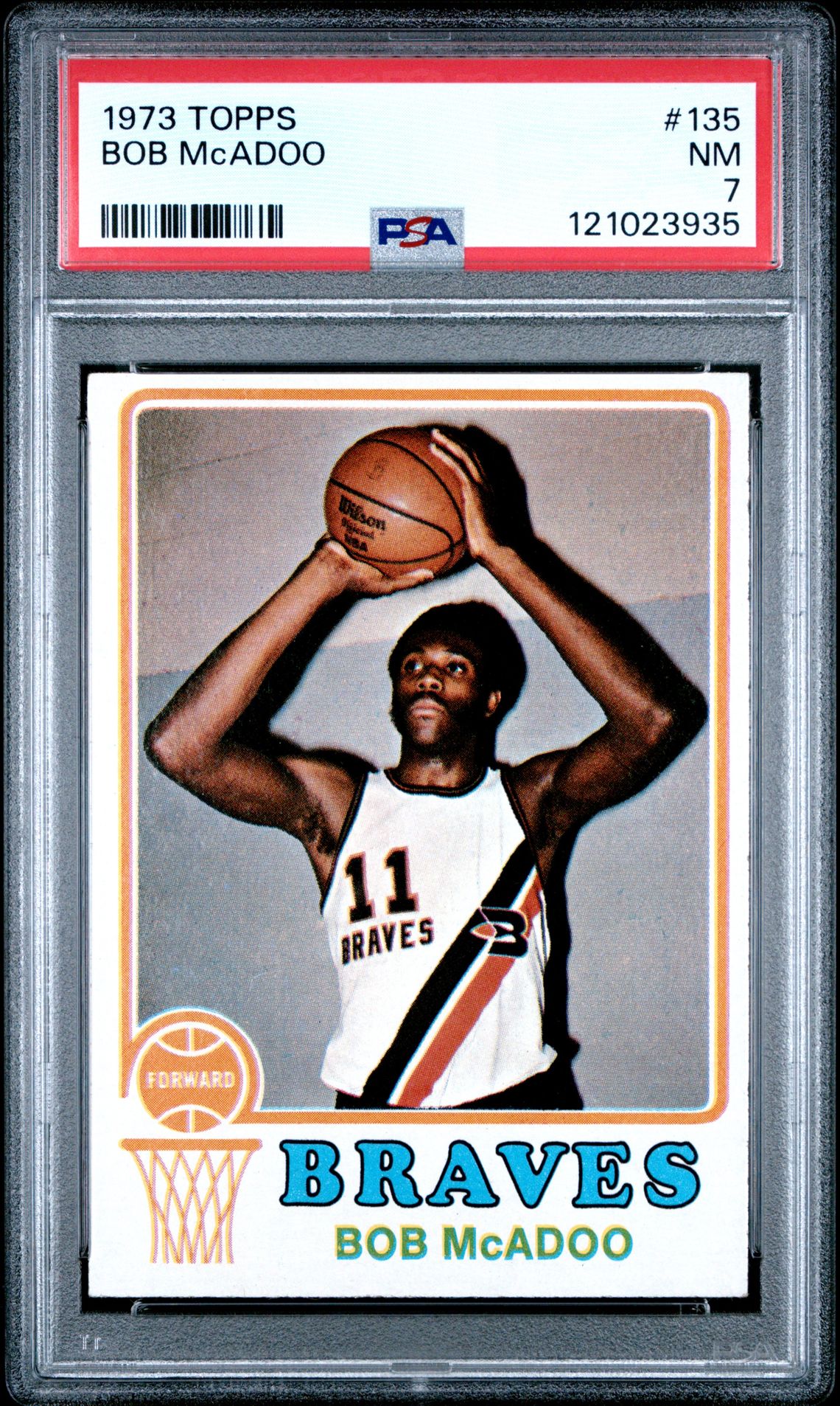 1973 Topps BOB McADOO #135 ROOKIE PSA 7 NM