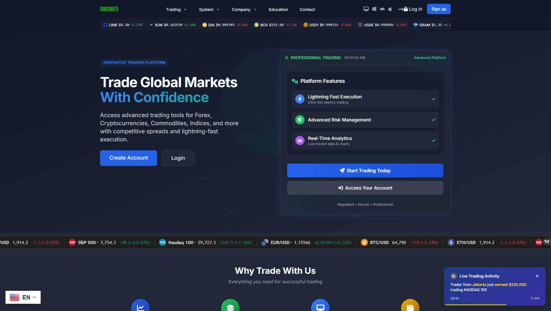 Screenshot of genesisnestx.com