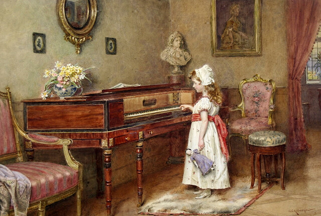 George Goodwin Kilburne Piano practice