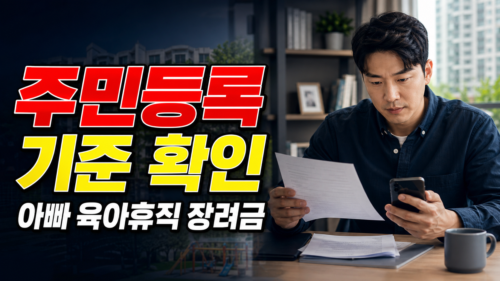 자녀 주소도 연수구여야 하나, 아빠 육아휴직 장려금 주민등록 기준 관련 핵심 정보를 상징적으로 보여주는 썸네일 이미지