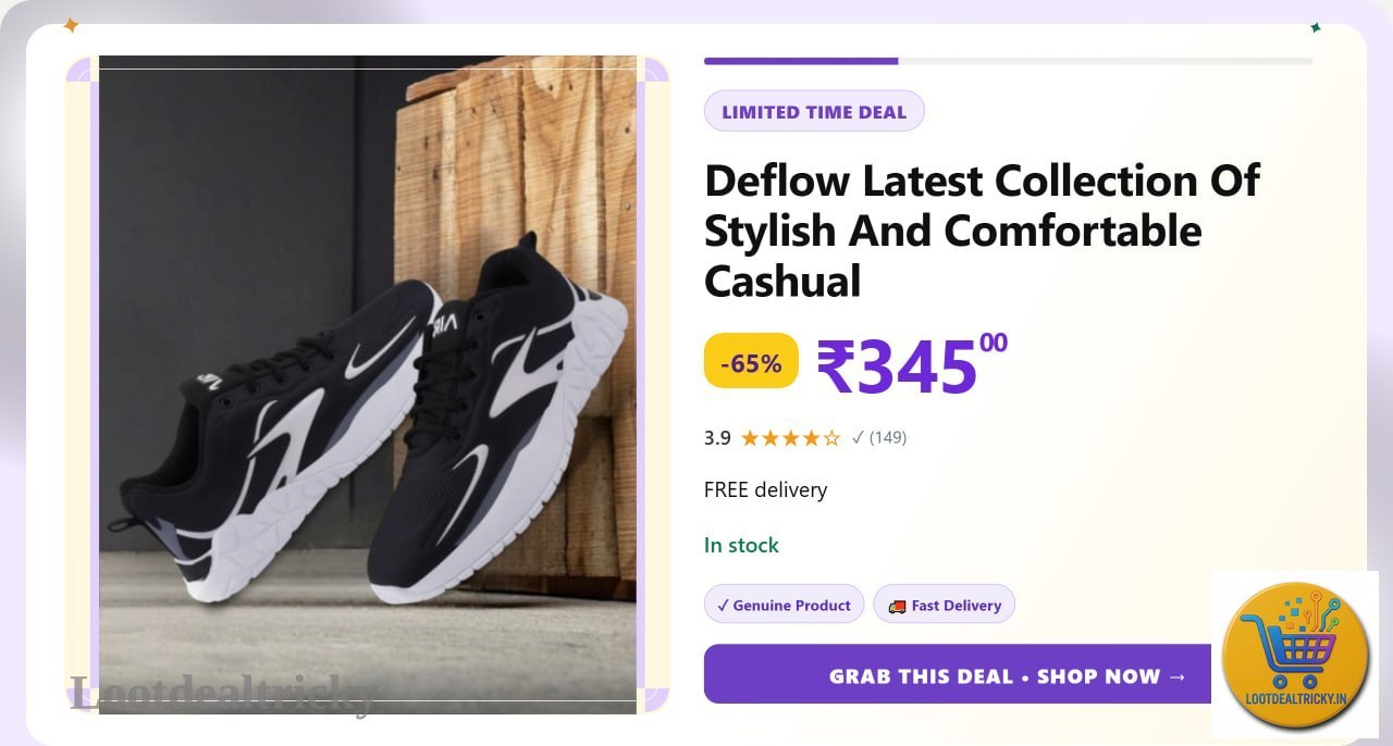 Comfortable Casual Sneakers – Just ₹345 | Top Unbeatable Deal