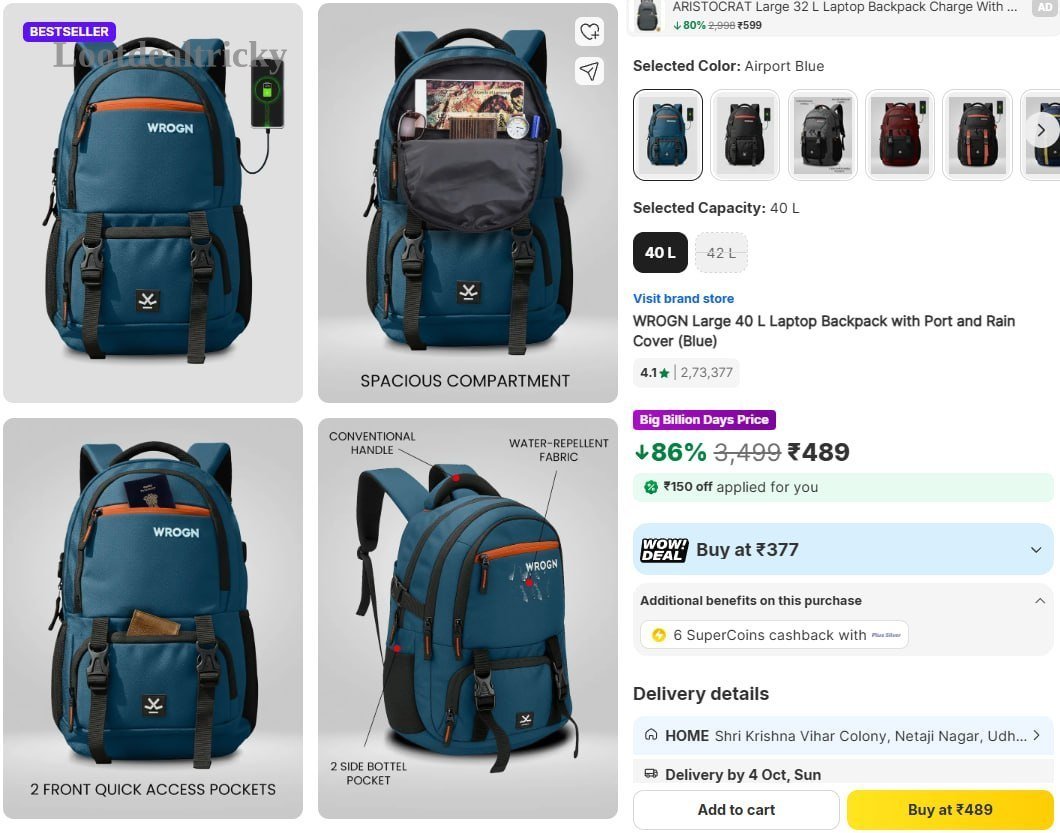 Wrogn Laptop Bag | Exclusive Sale Discount