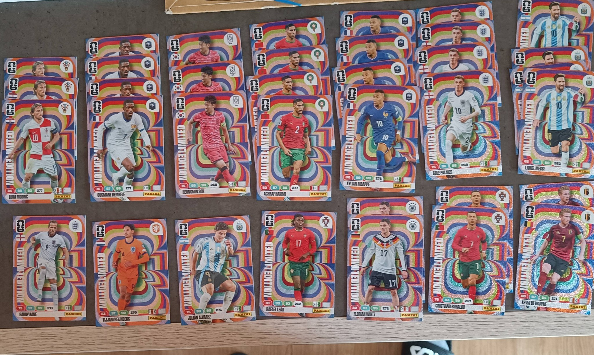 Cromos recebidos pela cliente