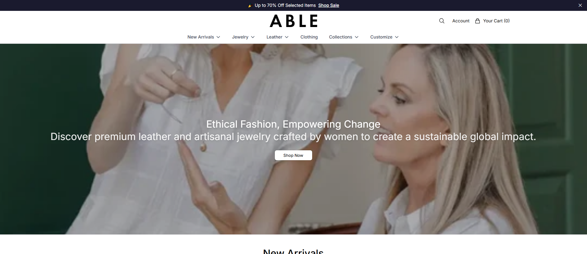 Stored capture of ableofficial.shop