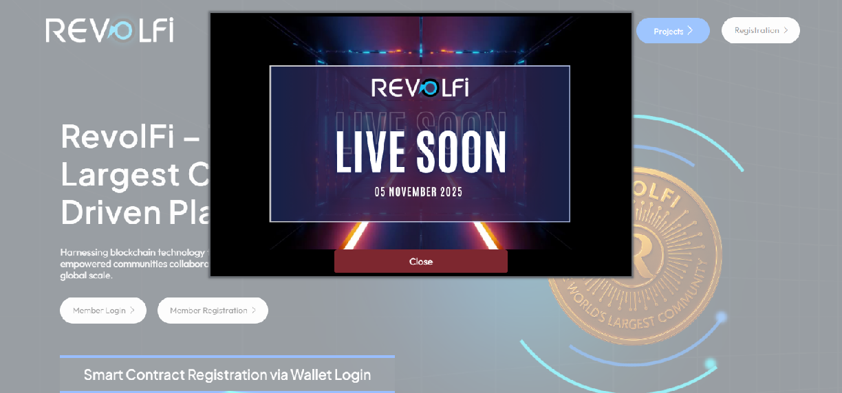 Screenshot of revolfi.io