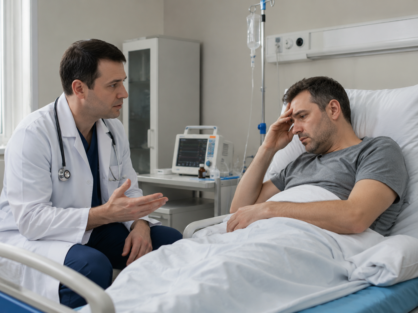 Врач и пациент в больнице