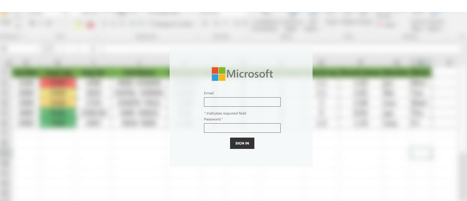 Forensic screenshot of [REDACTED] showing the phishing page layout