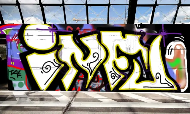 Graffiti artwork by infu