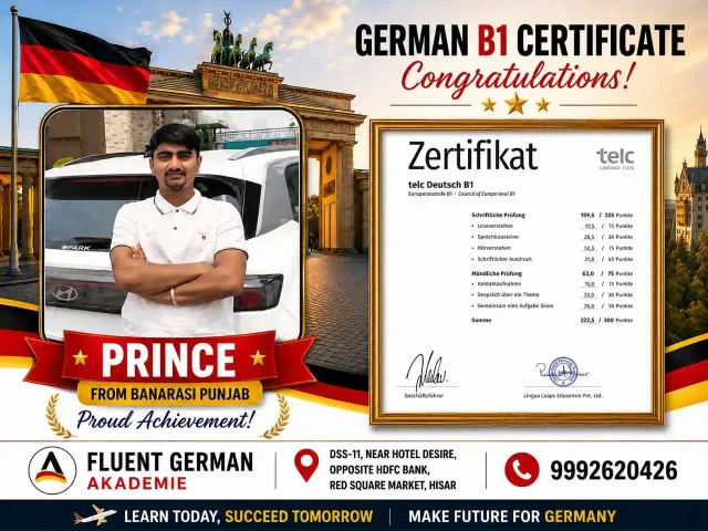 Prince, Fluent German Academy student
