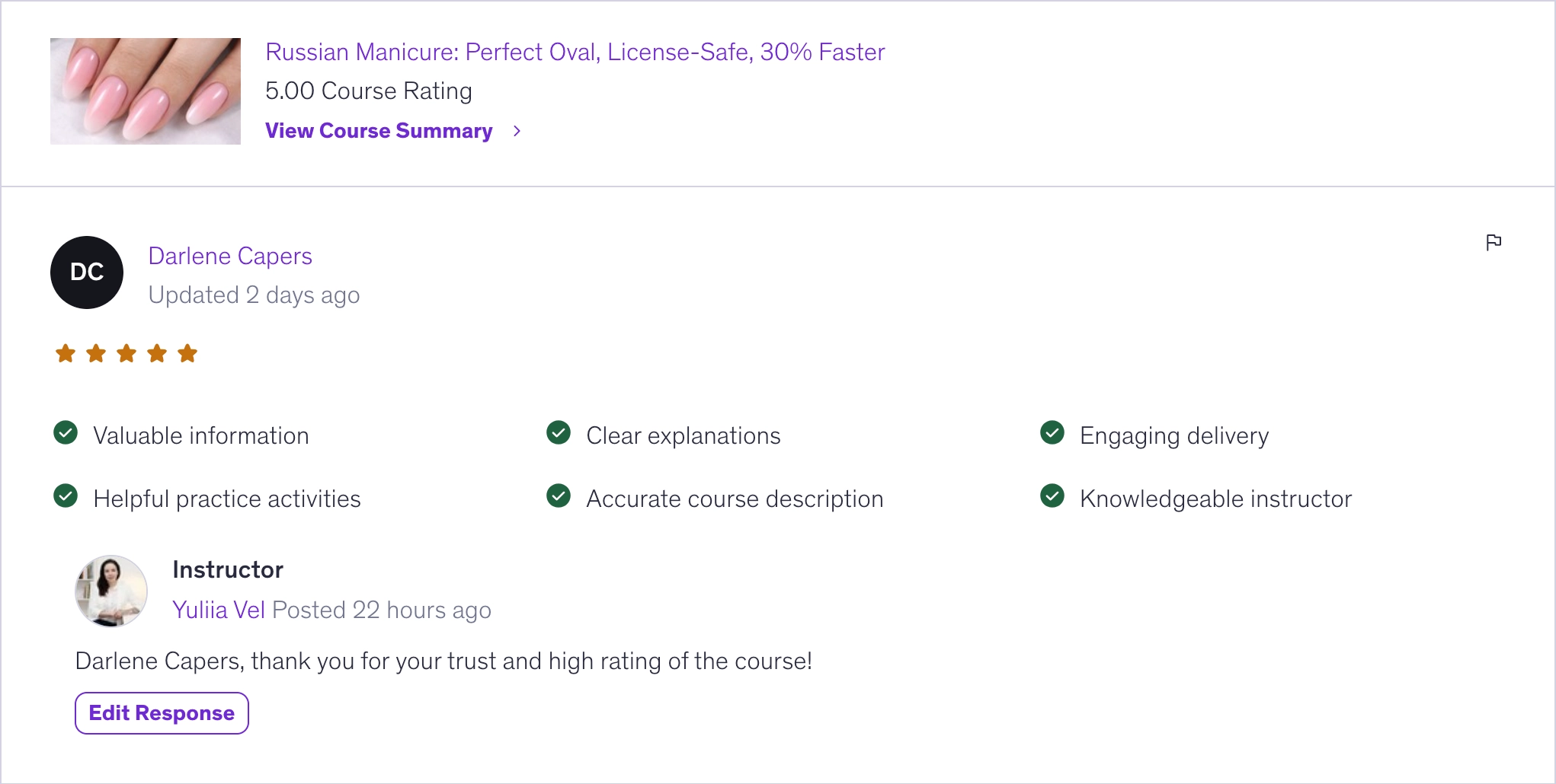 Student review