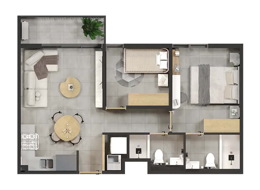 2 bedroom