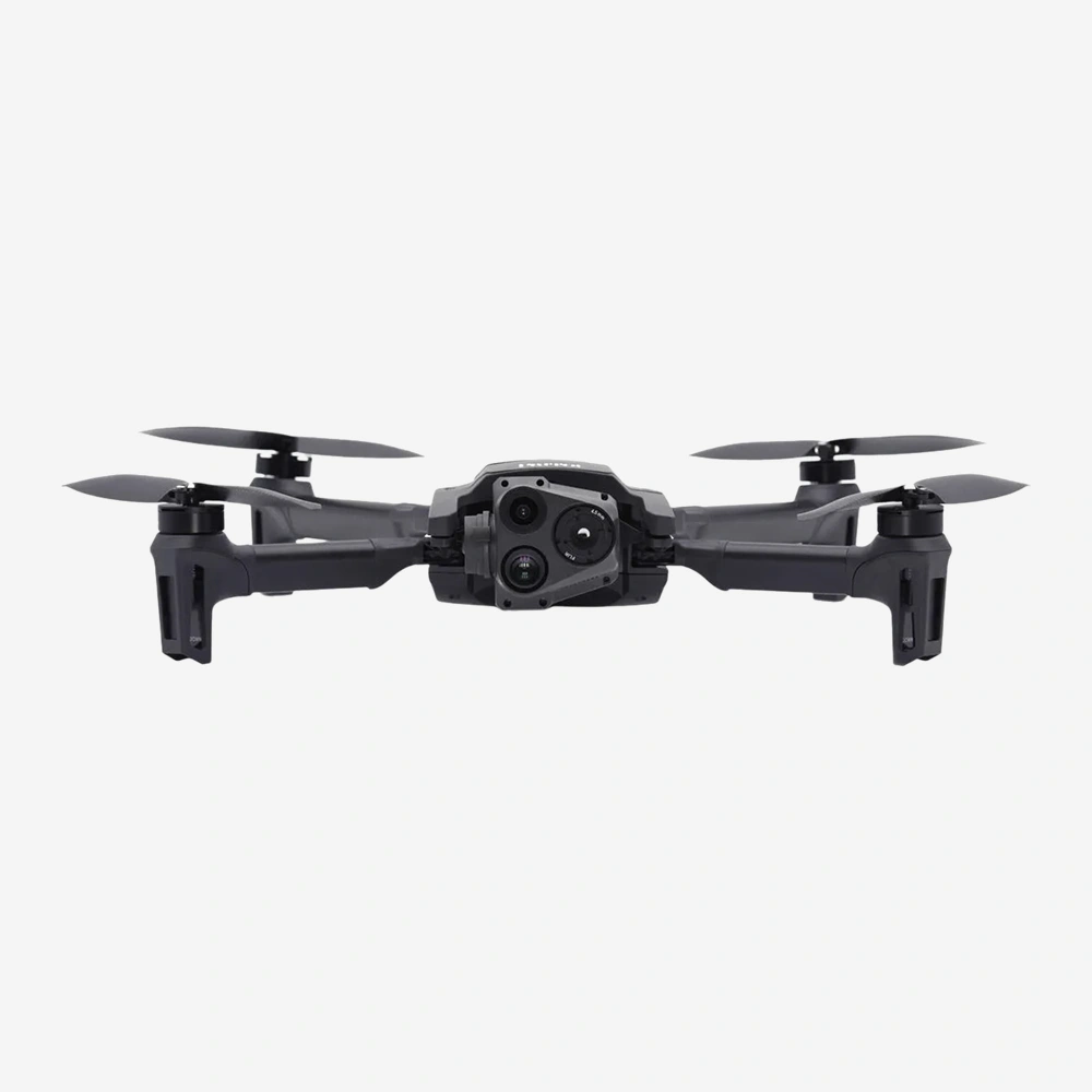 Dual-lens thermal drone
