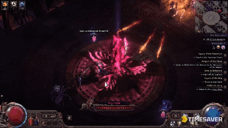 PoE2 Hive Fortress encounter with Ailith channelling while Hiveborn attack in waves