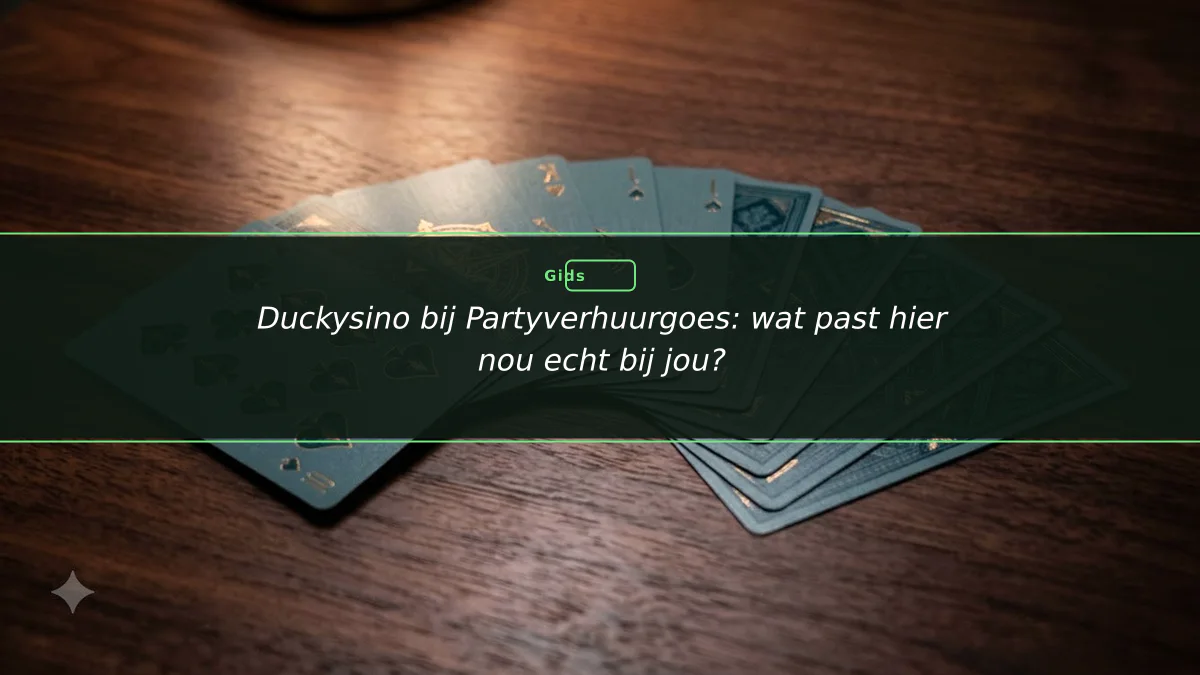 Duckysino bij Partyverhuurgoes: wat past hier nou echt bij jou?