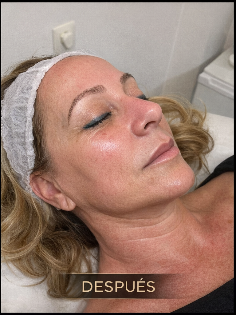 Después tratamiento facial