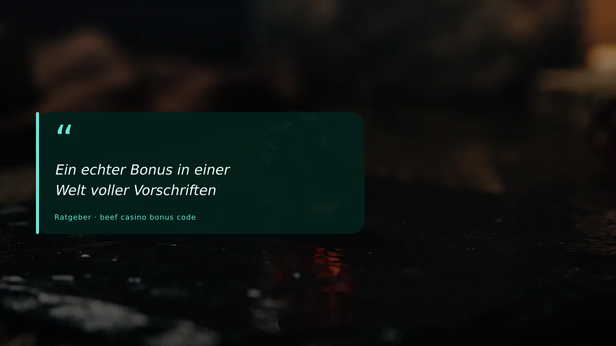 Ein echter Bonus in einer Welt voller Vorschriften