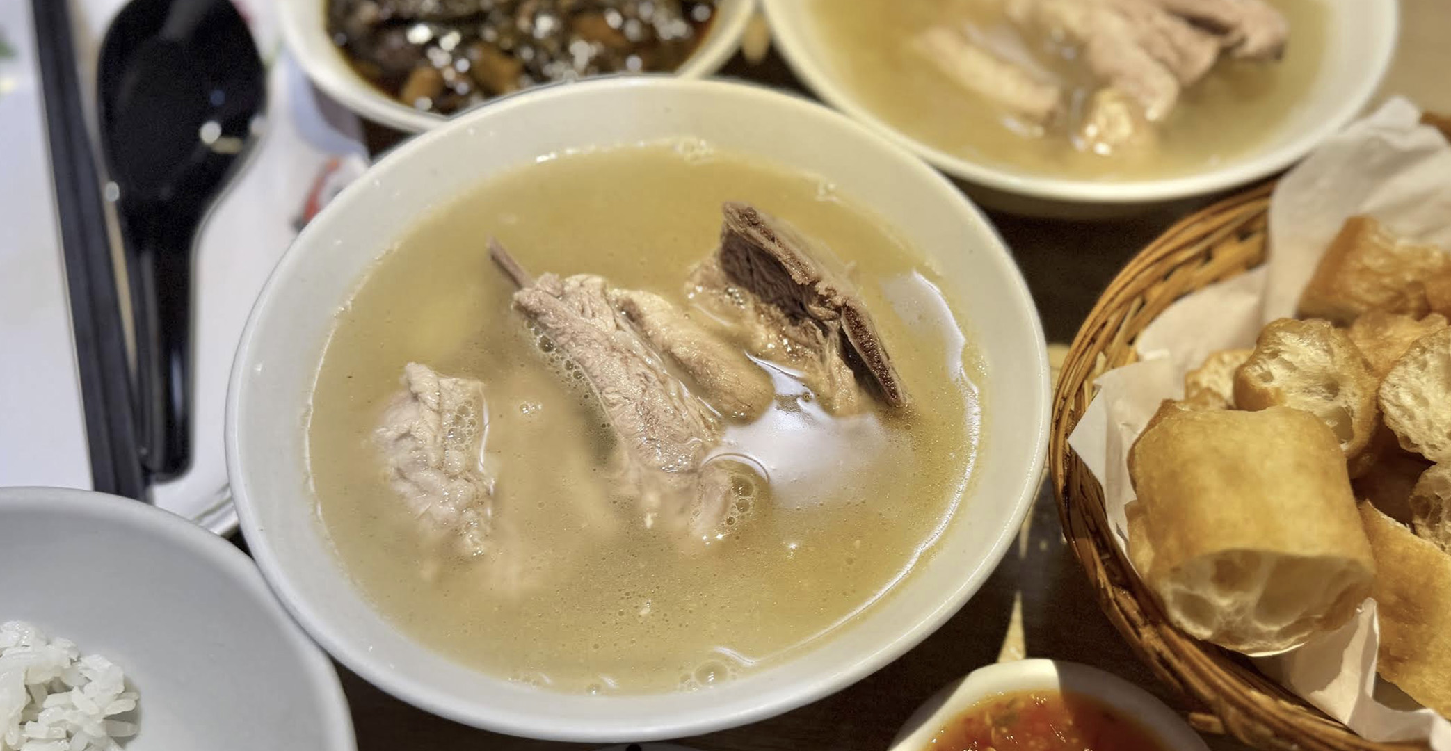 Classic Pork Ribs Soup with crispy You Tiao