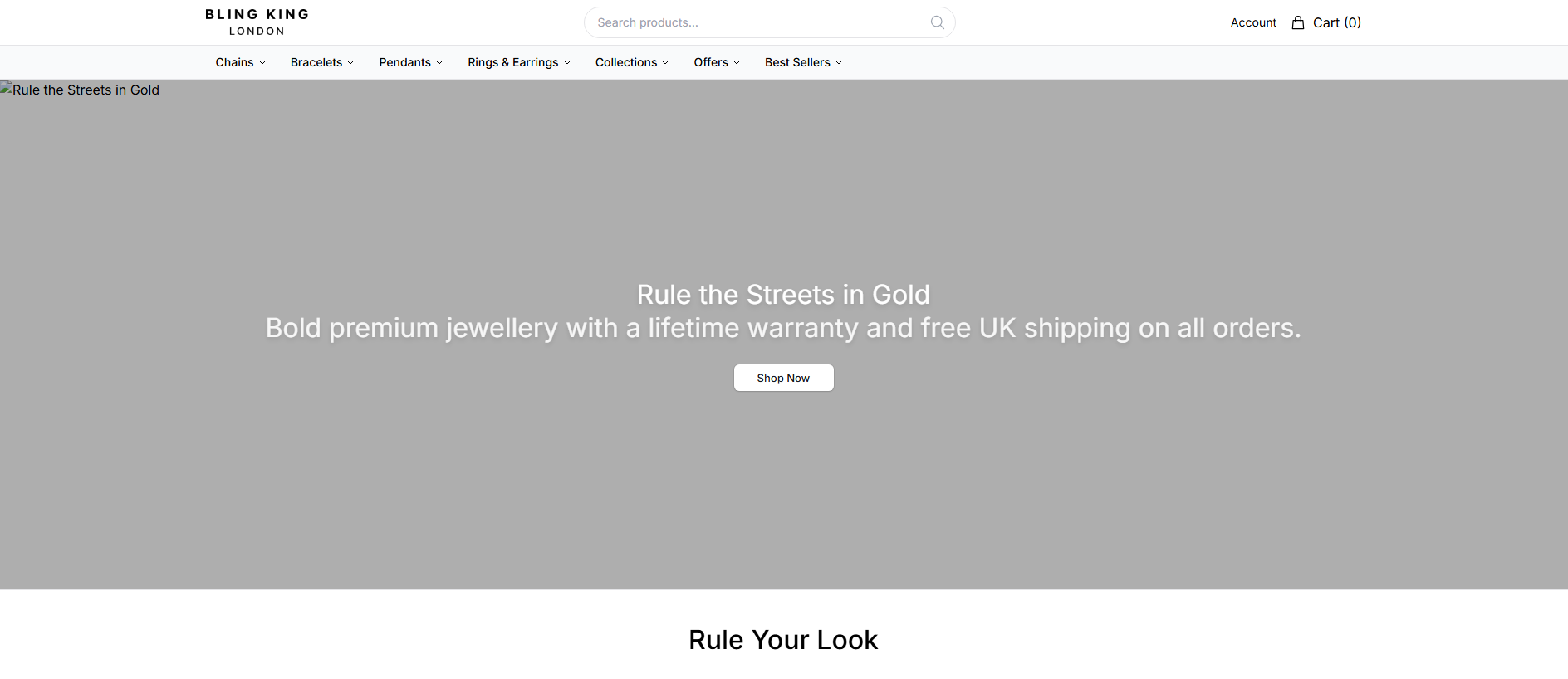 Stored capture of blingkinglondonstyle.shop