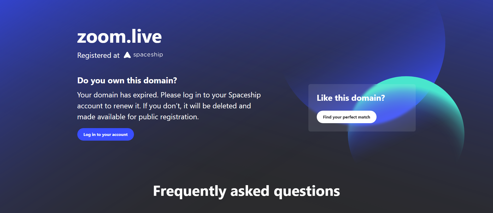 Screenshot of zoom.live
