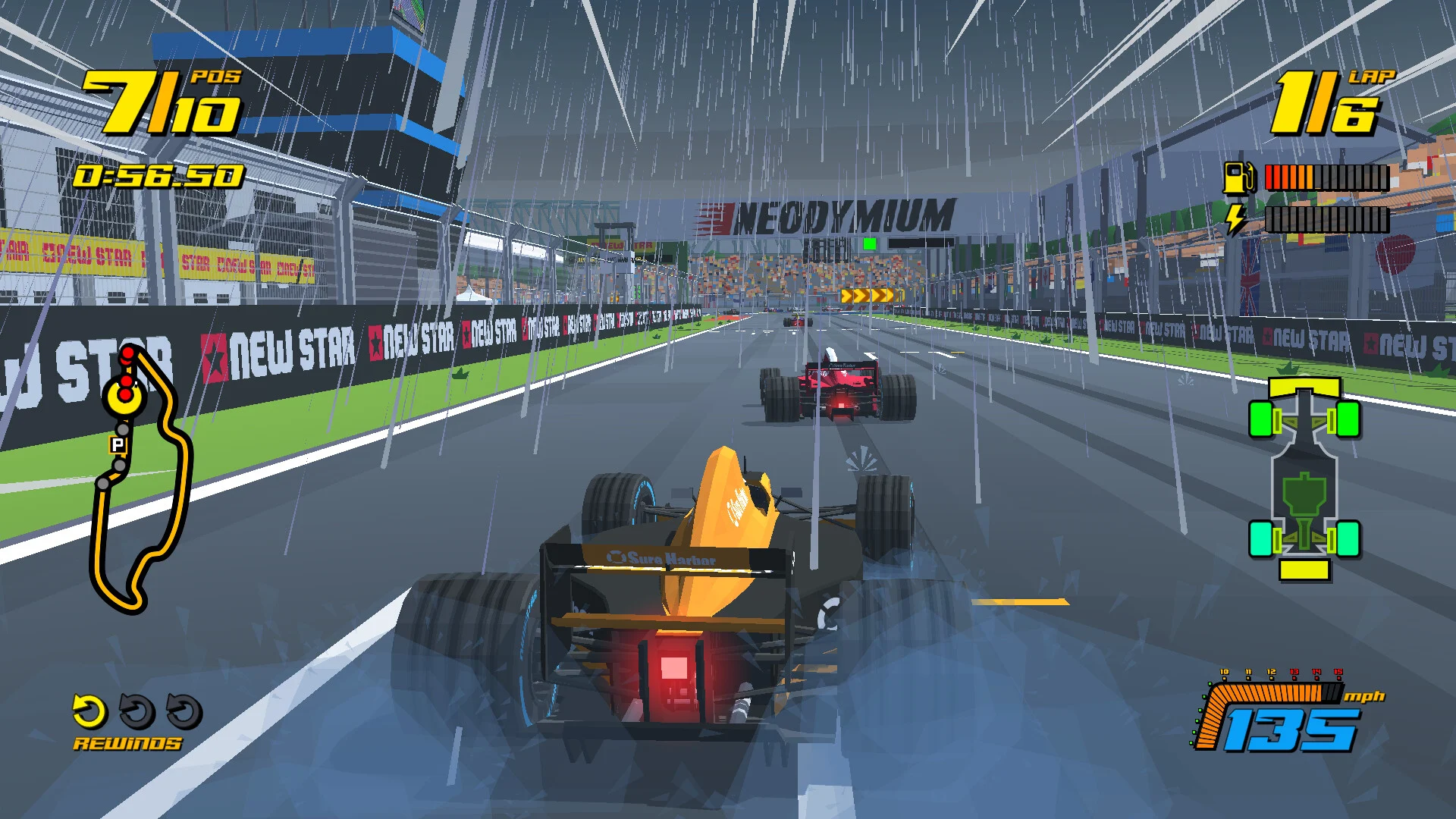 new star gp gameplay chuva