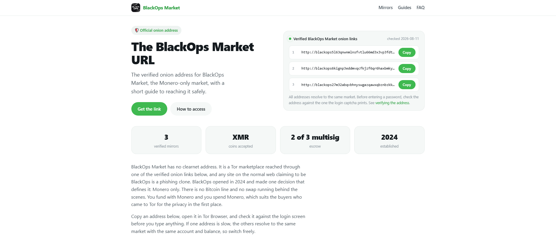 Stored capture of blackopsmarketurl.biz