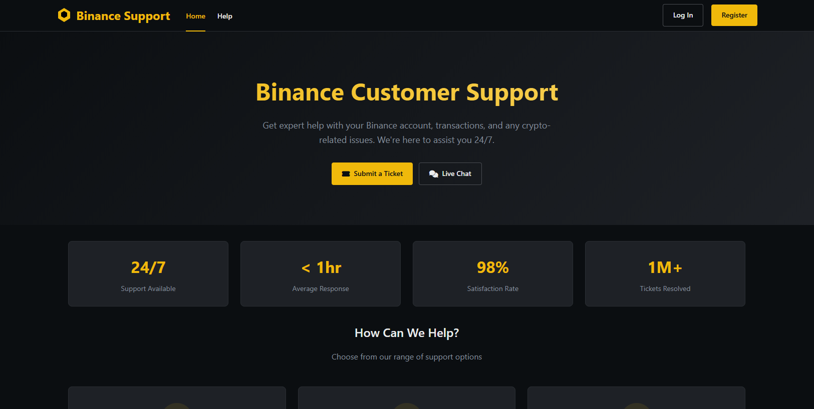 Stored capture of binance.consumerhelpline.net