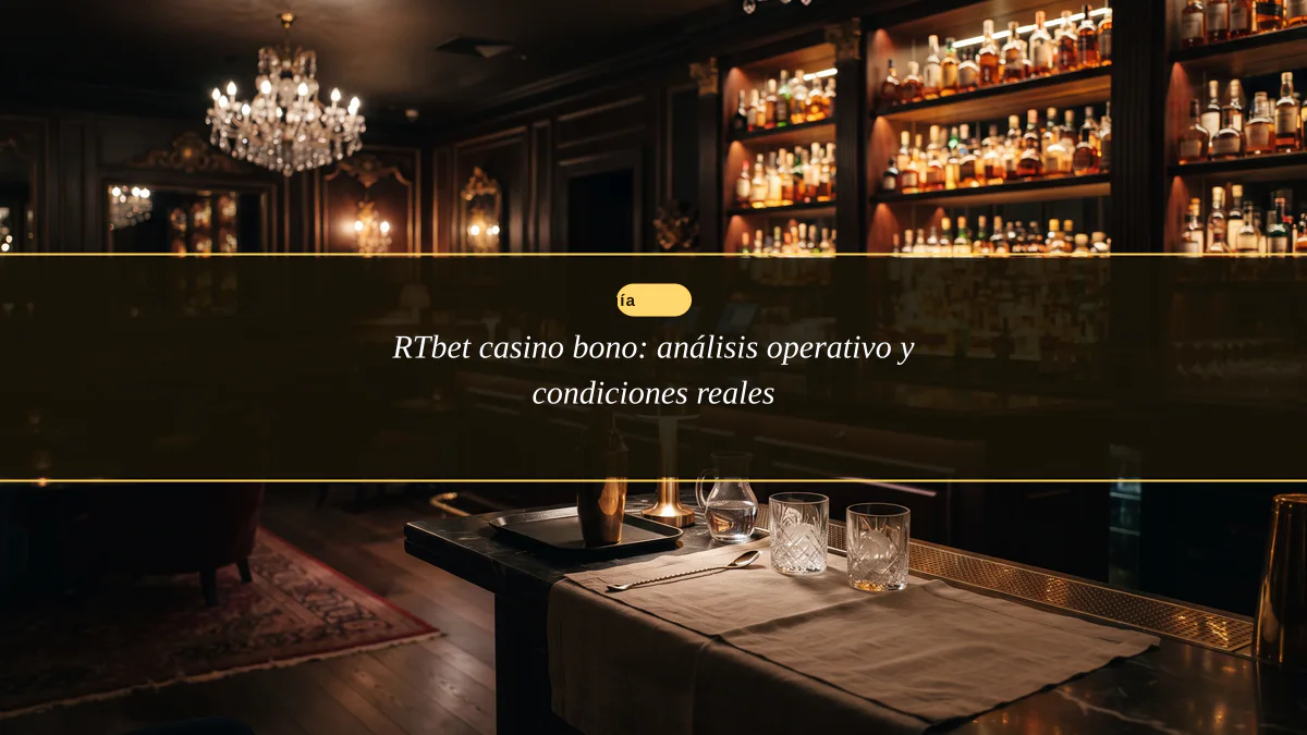 RTbet casino bono: análisis operativo y condiciones reales