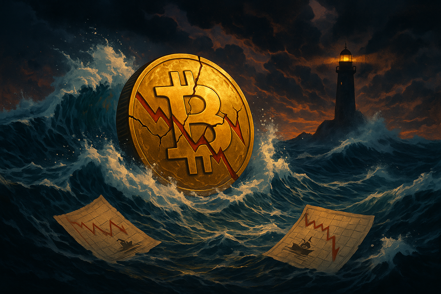 Bitcoin price chart showing significant drop on its second-worst day of 2025 amid volatility