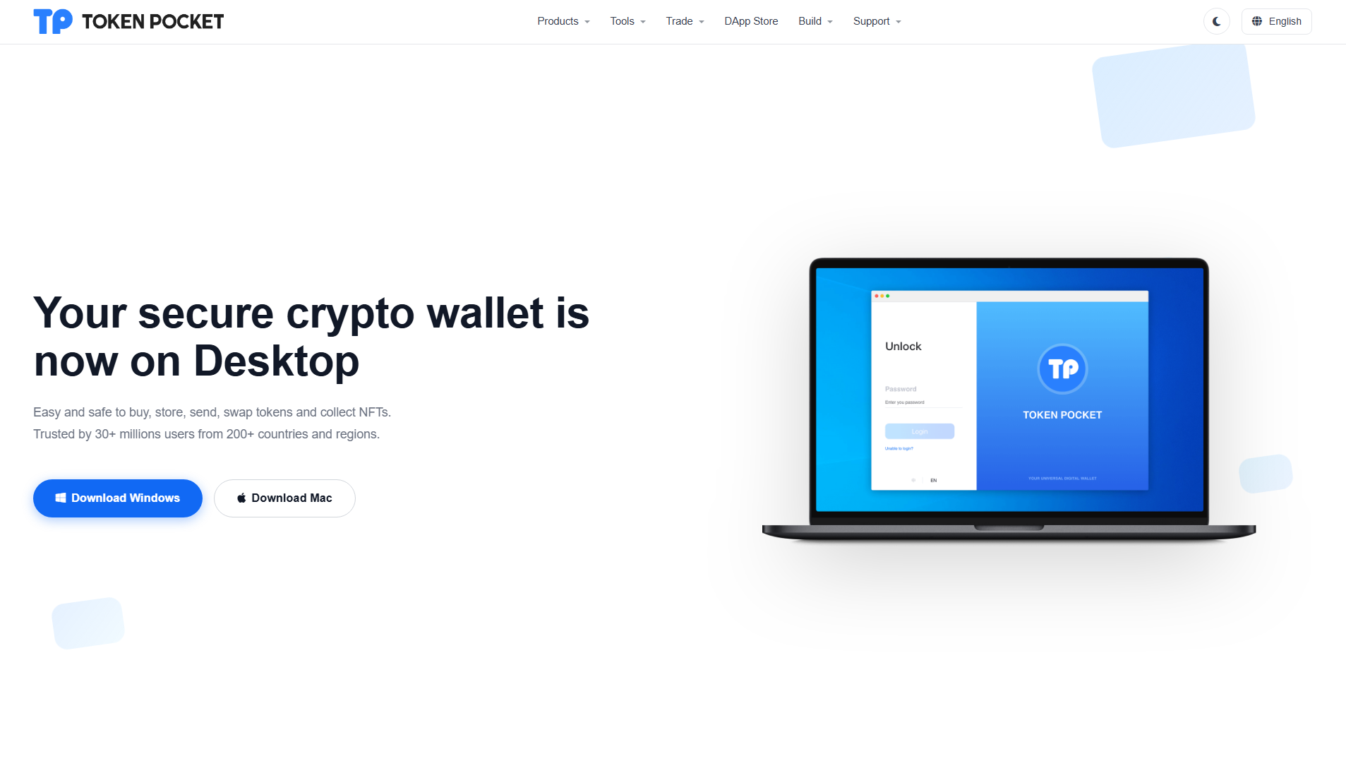 Screenshot of tokenpocket-desk.com
