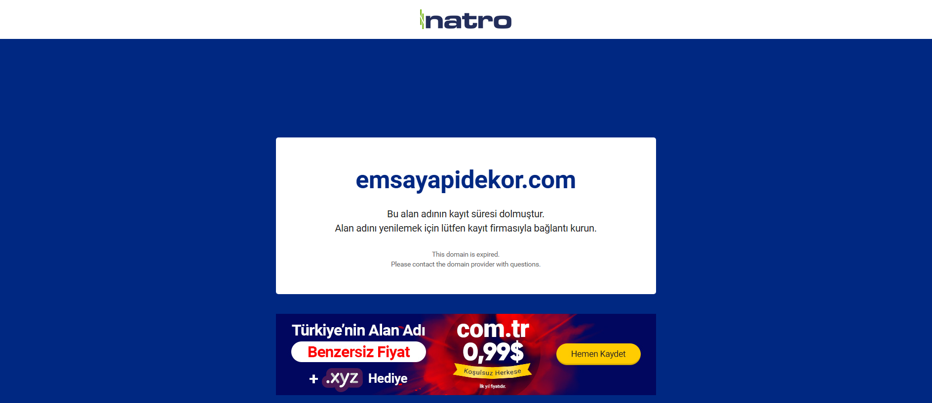 Stored capture of emsayapidekor.com