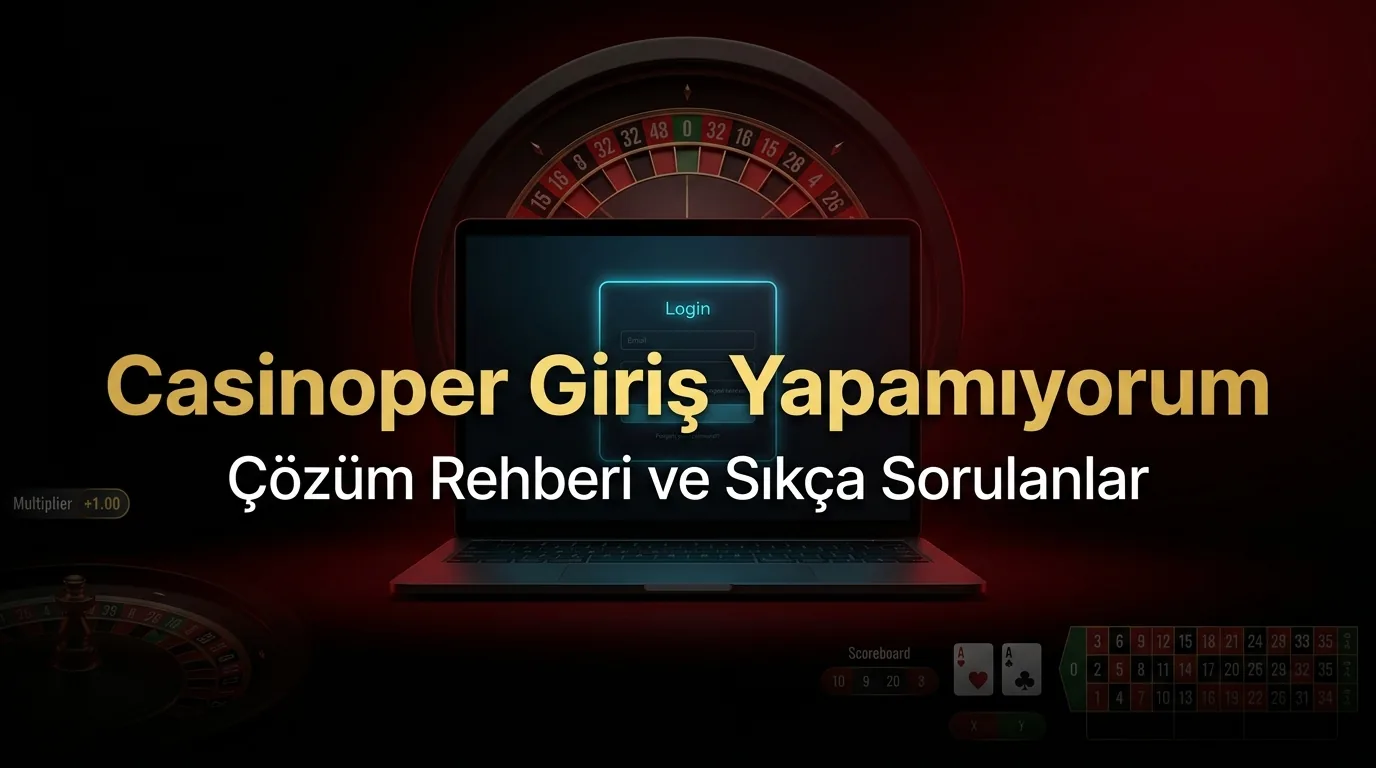 casinoper giriş yapamıyorum yazılı neon ekran ve karanlık arka plan