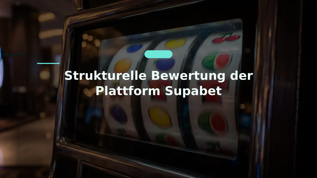 Strukturelle Bewertung der Plattform Supabet