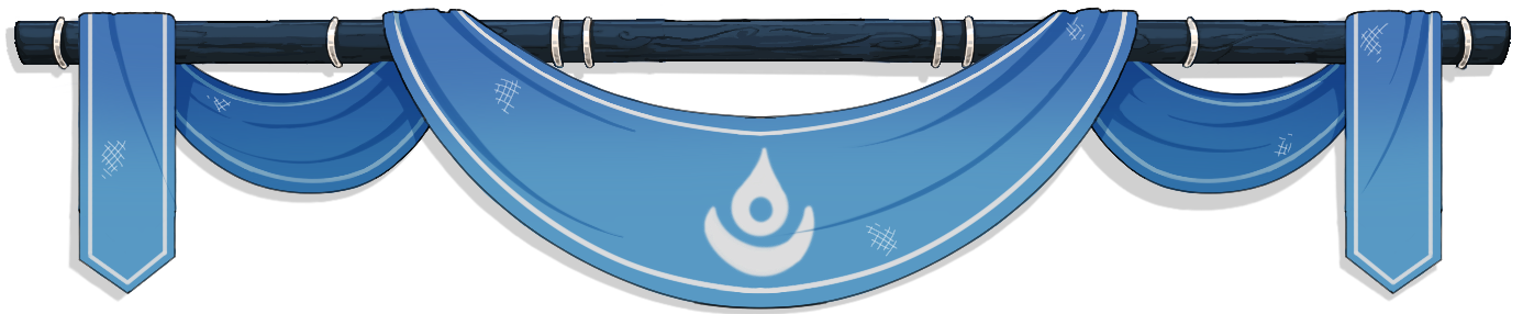 a blue flag banner with the Water flight emblem in the center. asset by Calypsso