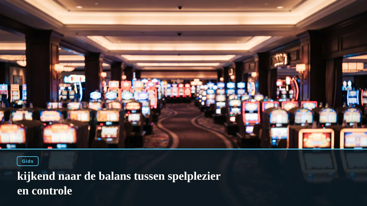 kijkend naar de balans tussen spelplezier en controle