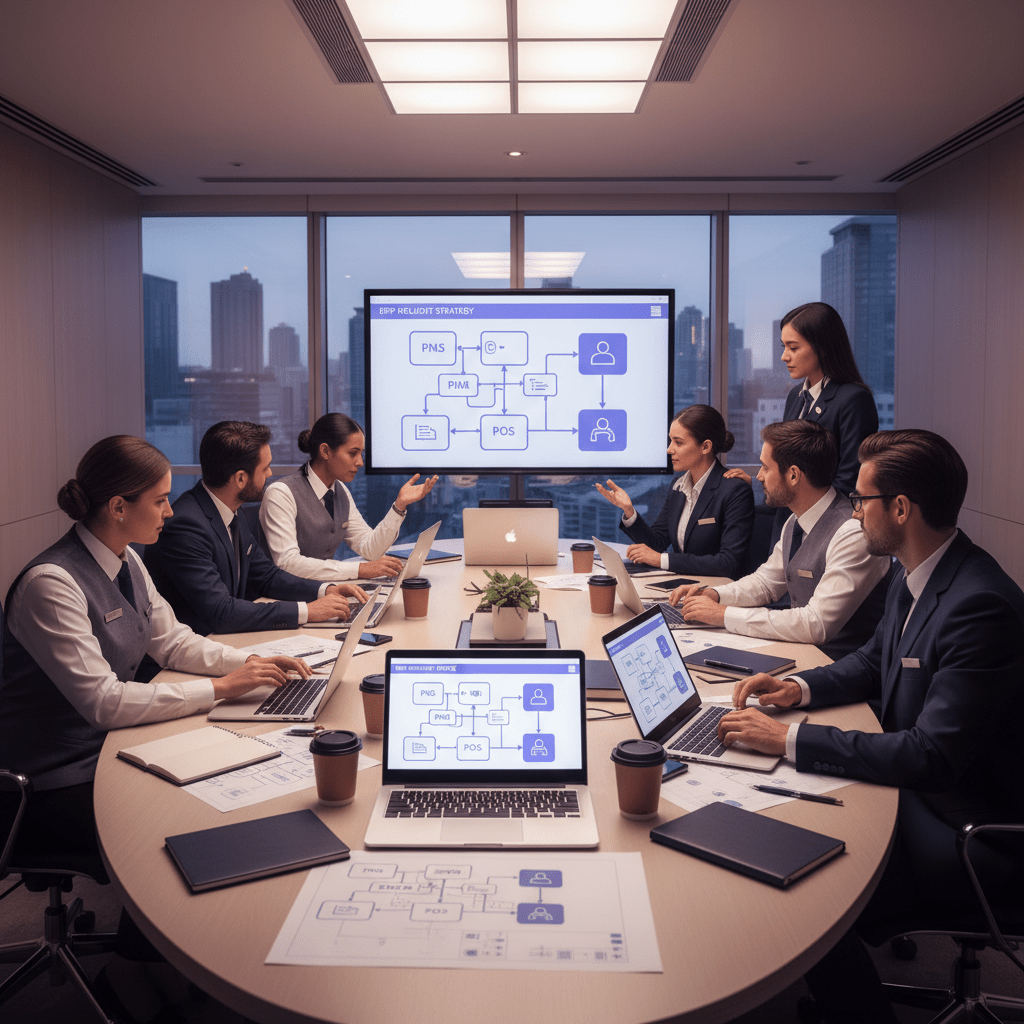 Hotel staff planning ERP rollout around process maps and integrated systems