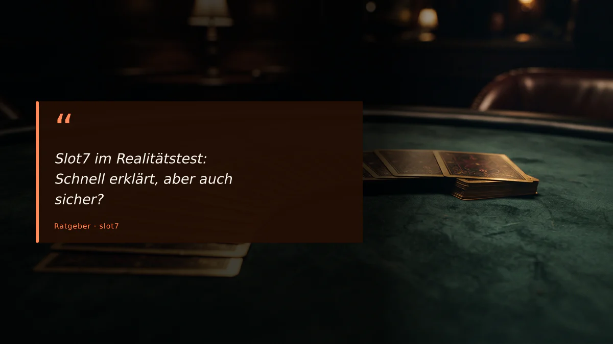 Slot7 im Realitätstest: Schnell erklärt, aber auch sicher?